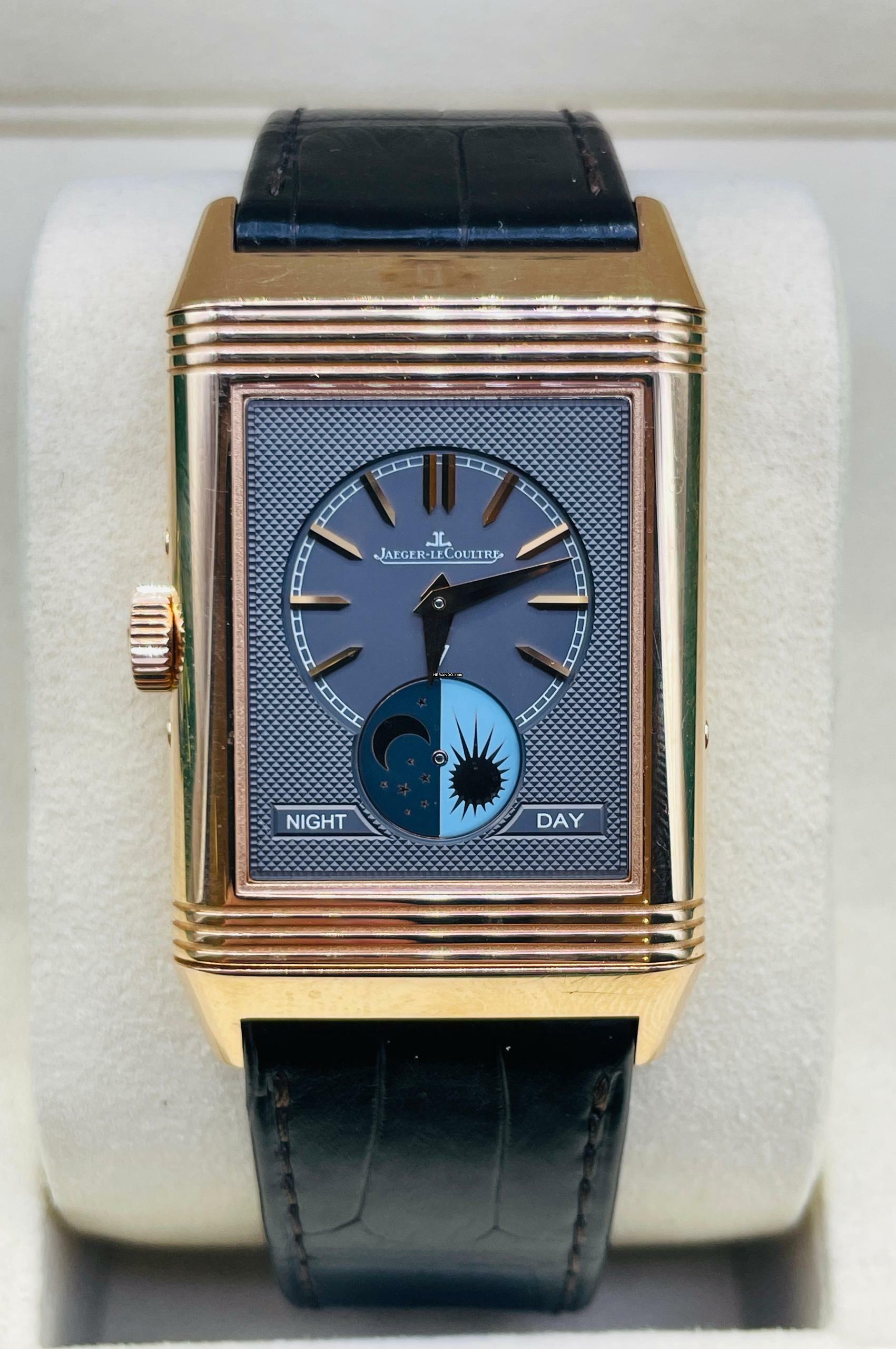 Thumbnail von Jaeger-LeCoultre Reverso Tribute Calendar TOP CONDITION MOONPHASE ROSEGOLD with box and certificate