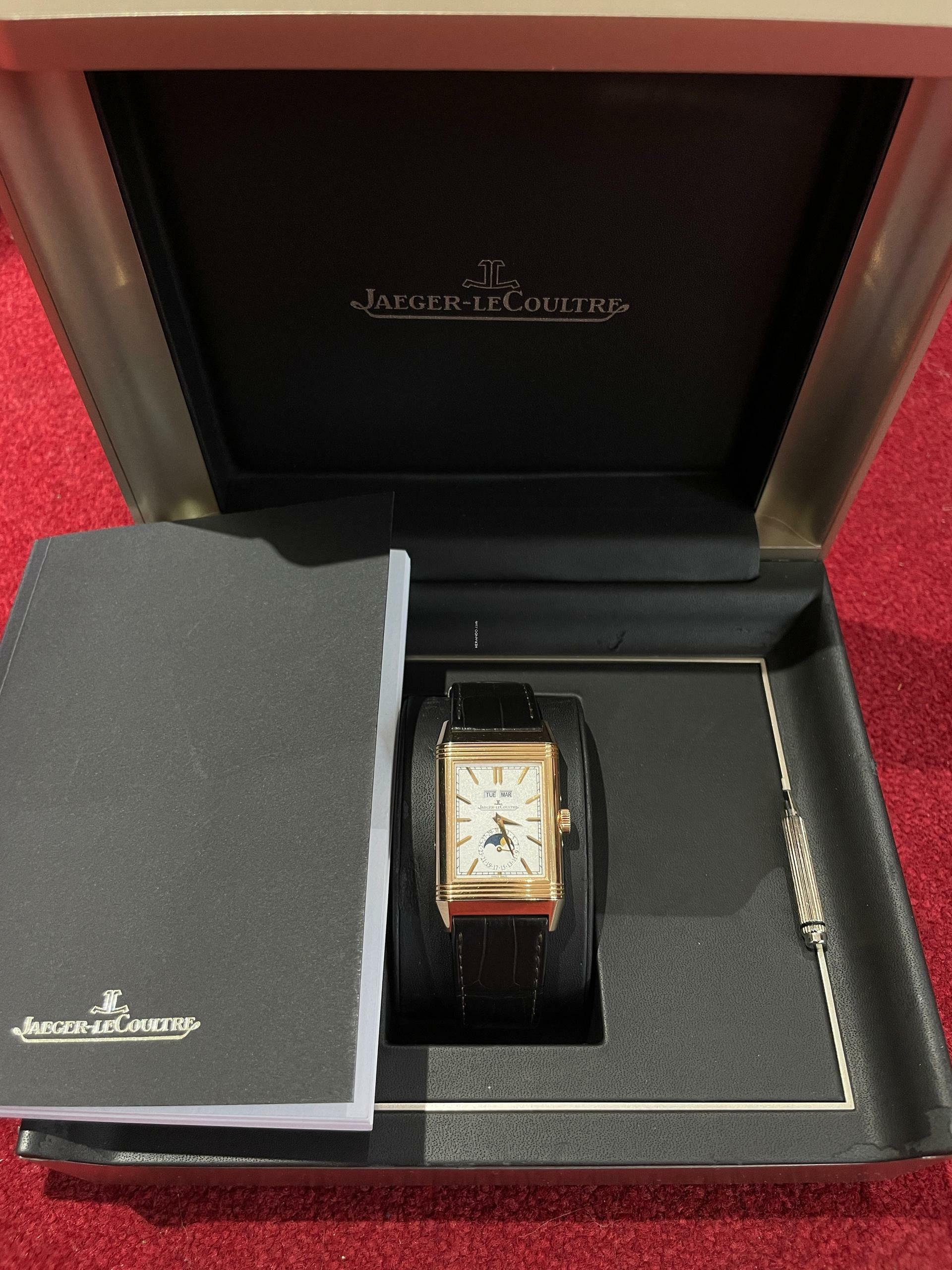 Thumbnail von Jaeger-LeCoultre Reverso Tribute Calendar TOP CONDITION MOONPHASE ROSEGOLD with box and certificate