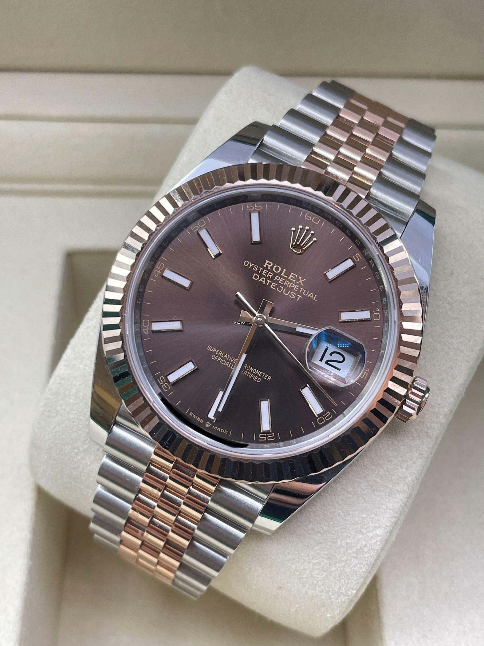 Thumbnail von Rolex Datejust 41 Chocolate Dial NEW 2026 Steel/Rose Jubilee Full Set BOX&PAPERS