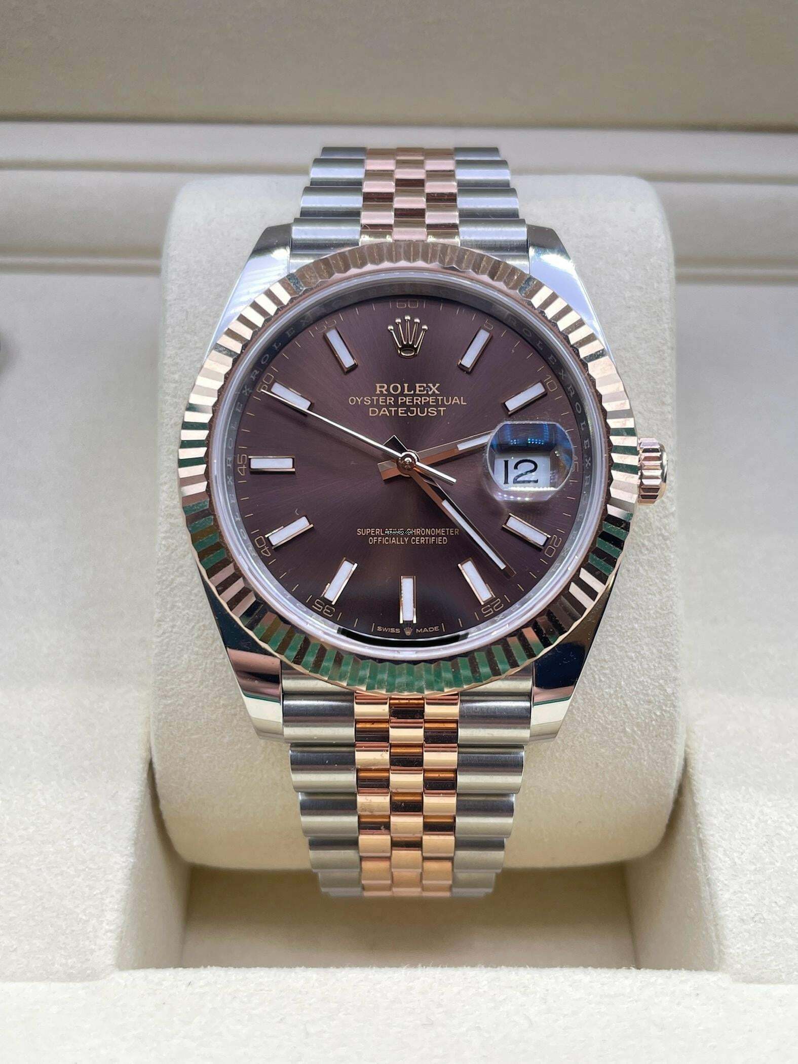Thumbnail von Rolex Datejust 41 Chocolate Dial NEW 2026 Steel/Rose Jubilee Full Set BOX&PAPERS