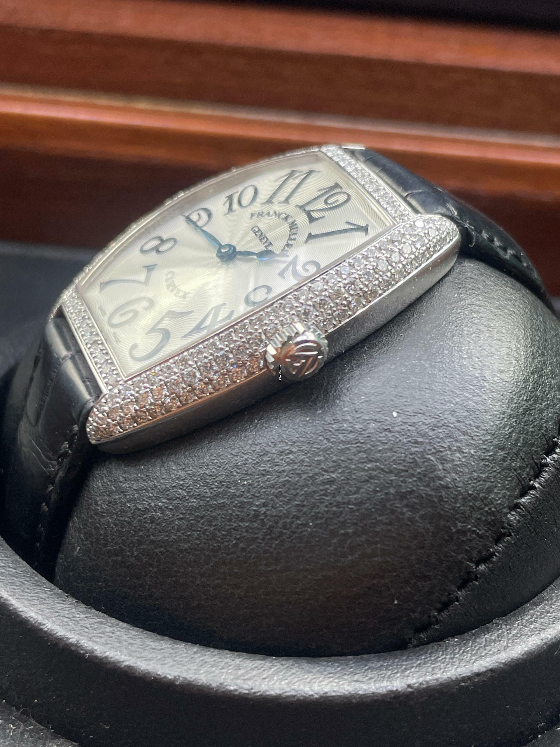 Thumbnail von Franck Muller Cintrée Curvex With Box and Papers Factory Diamonds Setting 18Kt. Whitegold