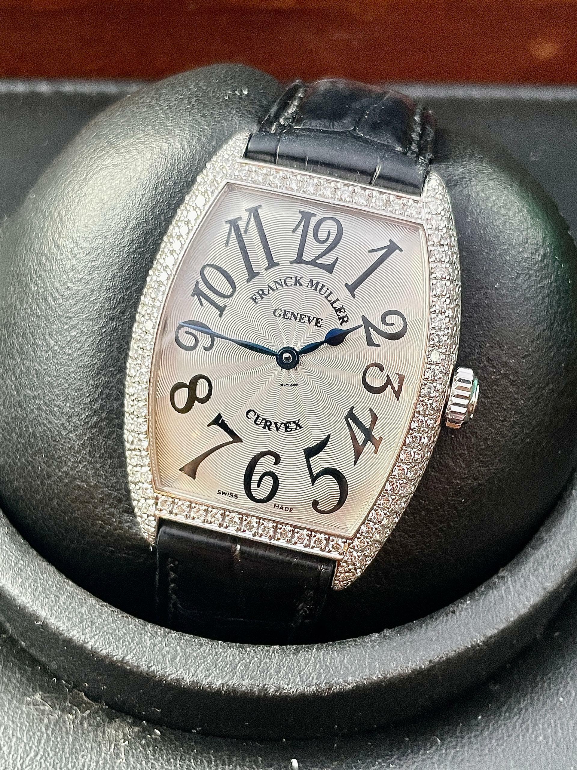 Thumbnail von Franck Muller Cintrée Curvex With Box and Papers Factory Diamonds Setting 18Kt. Whitegold