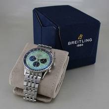 Thumbnail von Breitling Navitimer 1 B01 Chronograph 43 Automatik Chronometer grünes Zifferblatt Full Set ungetragen