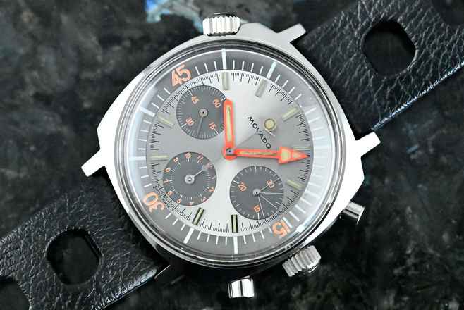  Movado Super Sub Sea | 206-705-503 | rare Vintage Chronograph | Steel 