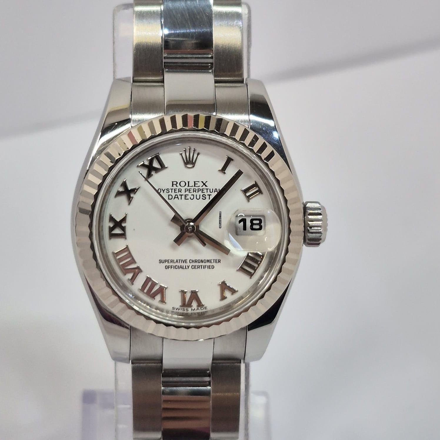 Thumbnail von Rolex Lady-Datejust Ouro Branco & Aço 26mm Automático Completo