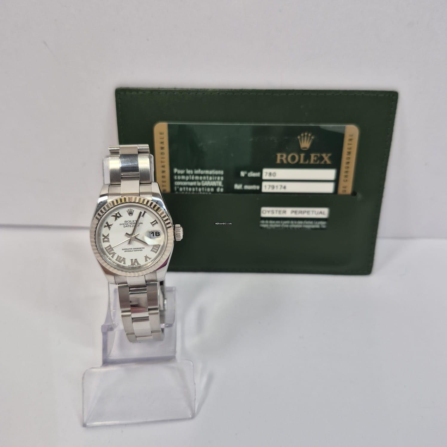 Thumbnail von Rolex Lady-Datejust Ouro Branco & Aço 26mm Automático Completo