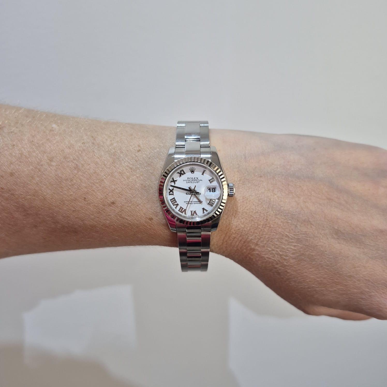 Thumbnail von Rolex Lady-Datejust Ouro Branco & Aço 26mm Automático Completo