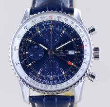 Thumbnail von Breitling Navitimer World 46 mm Chronograph blau Klassiker blue dial B+P
