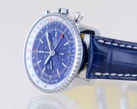 Thumbnail von Breitling Navitimer World 46 mm Chronograph blau Klassiker blue dial B+P