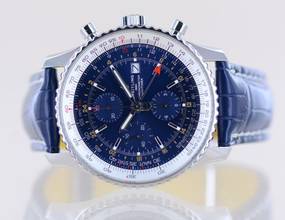 Thumbnail von Breitling Navitimer World 46 mm Chronograph blau Klassiker blue dial B+P