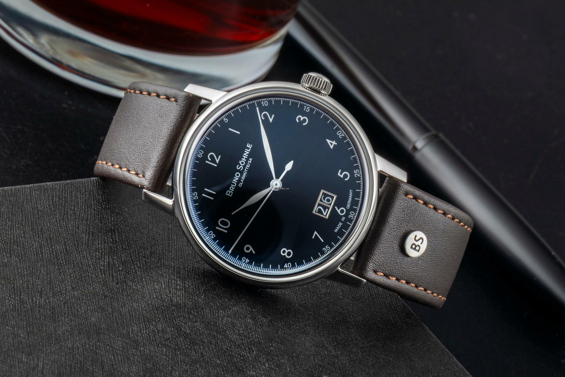 Thumbnail von Bruno Söhnle Glashütte Bergamo Big Dark Blue Dial Stahl Herrenuhr 17-13234-331