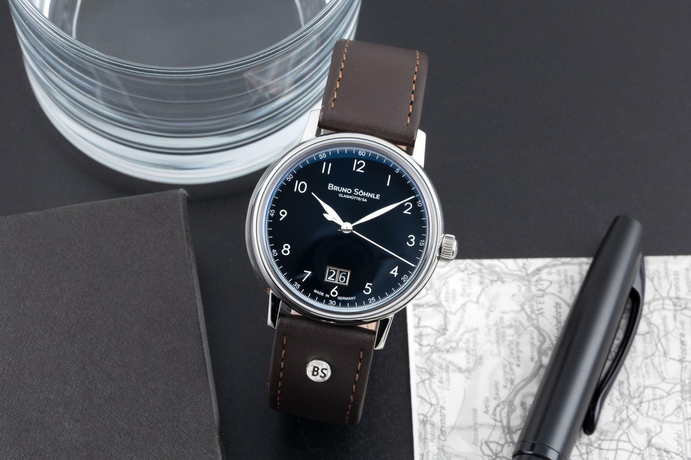 Thumbnail von Bruno Söhnle Glashütte Bergamo Big Dark Blue Dial Stahl Herrenuhr 17-13234-331