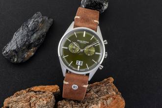 Thumbnail von Bruno Söhnle Glashütte Merano Chronograph Green Stahl Herrenuhr 17-13233-441 B&P