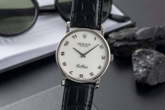  Rolex Cellini 18K (0,750) Weissgold Handaufzug MOP Dial Unisex Ref. 5115 