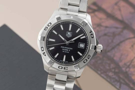  TAG Heuer Aquaracer 300M Automatik Calibre 5 Edelstahl Herrenuhr Ref WAP2010 B&P 2020 