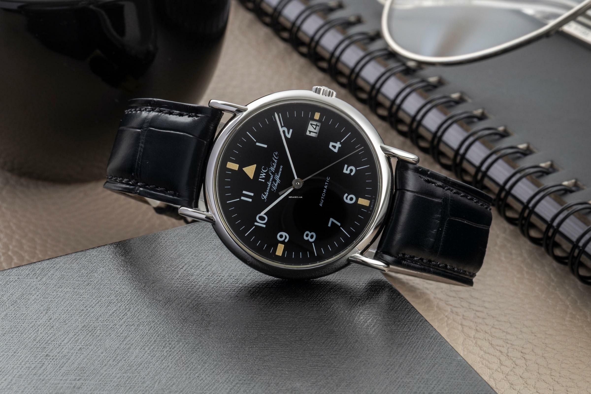 Thumbnail von IWC Portofino Automatic Edelstahl Automatik Herrenuhr Ref. IW351335 Papiere 2000