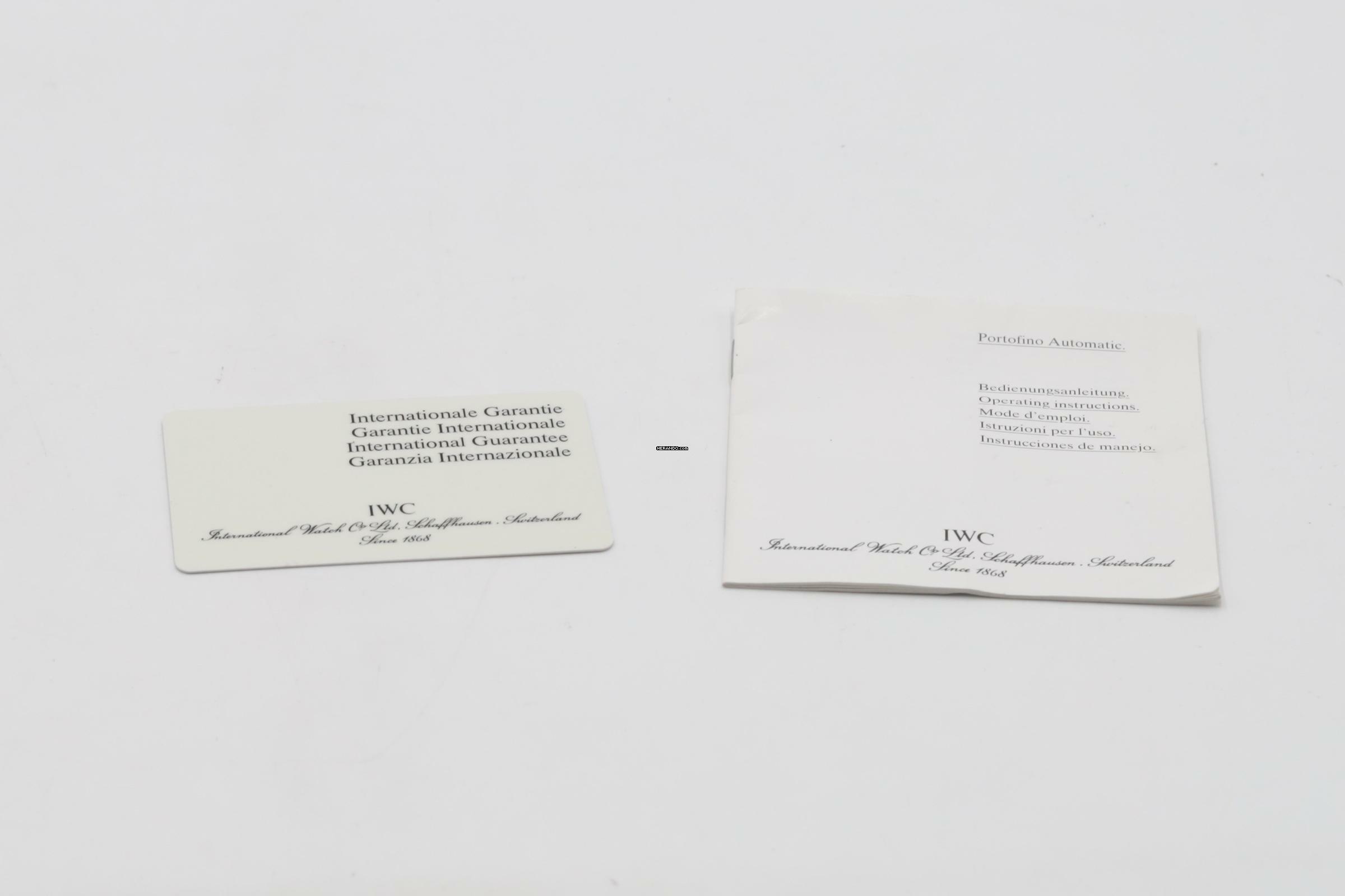 Thumbnail von IWC Portofino Automatic Edelstahl Automatik Herrenuhr Ref. IW351335 Papiere 2000