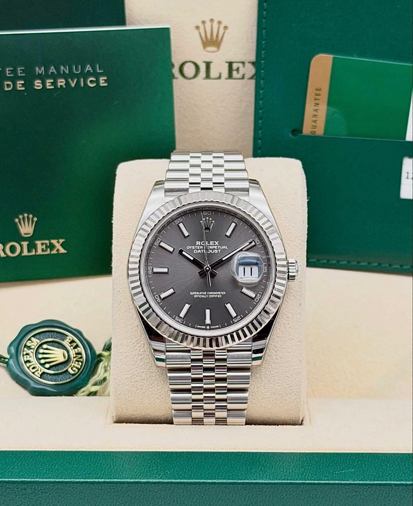 Thumbnail von Rolex Datejust 41 Rhodium Dial JubileeTop Condition , 2019 with Box&Papers Full SET