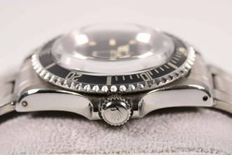 Thumbnail von Rolex Submariner (No Date) ref. 5513 aus 1967 – Traumhafte Vanille-Patina & graue Lünette – Nietenflexband