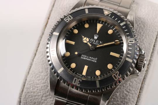  Rolex Submariner (No Date) ref. 5513 aus 1967 – Traumhafte Vanille-Patina & graue Lünette – Nietenflexband 