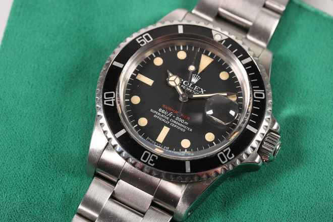  Rolex Submariner Date Ref. 1680 „Red Sub“ – Baujahr 1972 – mit Box & Wempe Servicepapers 