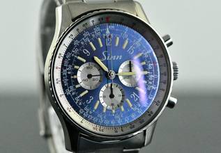 Thumbnail von Sinn 903 rare Vintage Navigation Chronograph | blue & purple dial | Titanium