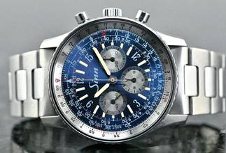 Thumbnail von Sinn 903 rare Vintage Navigation Chronograph | blue & purple dial | Titanium