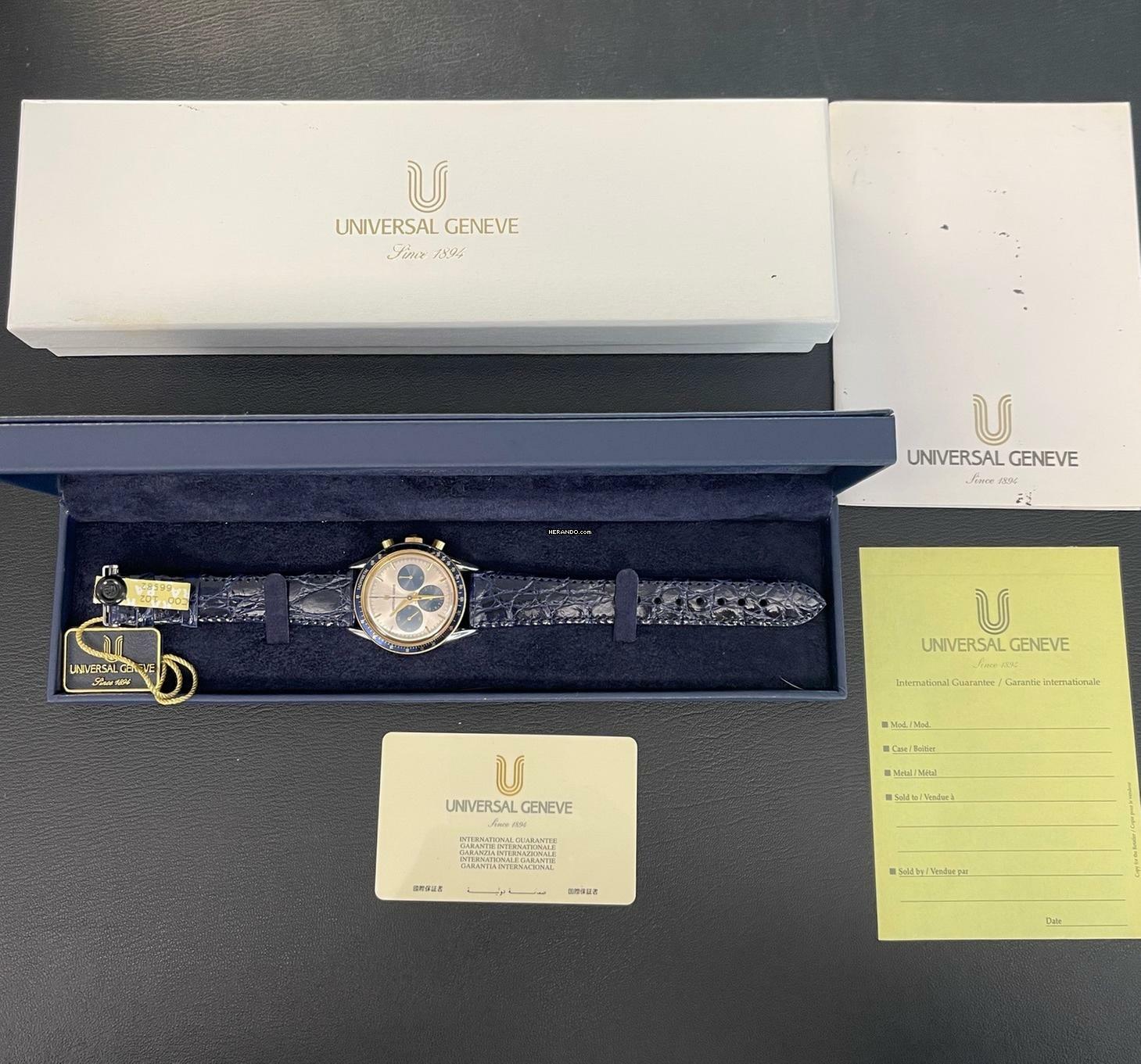 Thumbnail von Universal Genève Compax Compax - FULLSET - 284.495 - fast NOS Nearly NOS - Ref.284.465/495