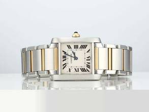Thumbnail von Cartier Tank Française Medium Edelstahl Gelbgold 750 W51006q4 Stahl Gold Steel 18kt Yellow Gold