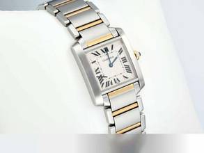 Thumbnail von Cartier Tank Française Medium Edelstahl Gelbgold 750 W51006q4 Stahl Gold Steel 18kt Yellow Gold
