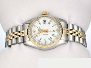Thumbnail von Rolex Oyster Perpetual Lady Date Edelstahl Gelbgold Automatik Gold Stahl Damen