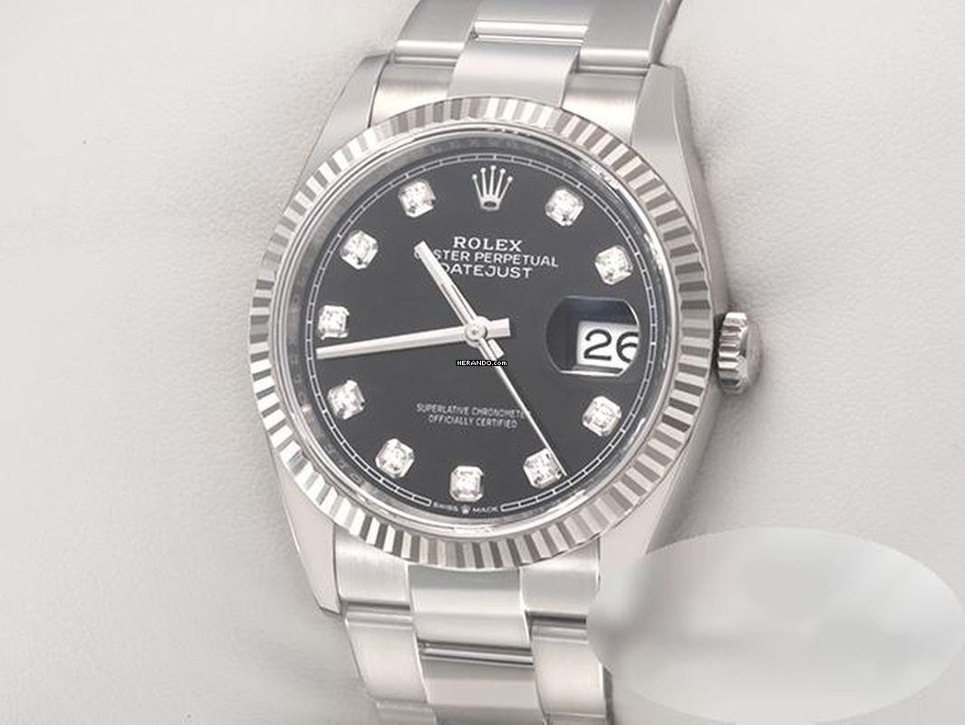  Rolex Datejust 36 126234 2022 Stahl Weissgold 750 Diamanten Automatik Gold 