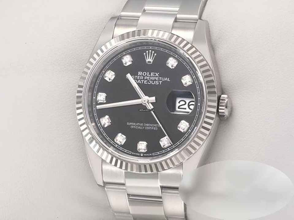  Rolex Datejust 36 126234 2022 Stahl Weissgold 750 Diamanten Automatik Gold 