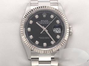 Thumbnail von Rolex Datejust 36 126234 2022 Stahl Weissgold 750 Diamanten Automatik Stainless Steel 18kt White Gold Jubilé-band Chronometer Oyster Black Dial