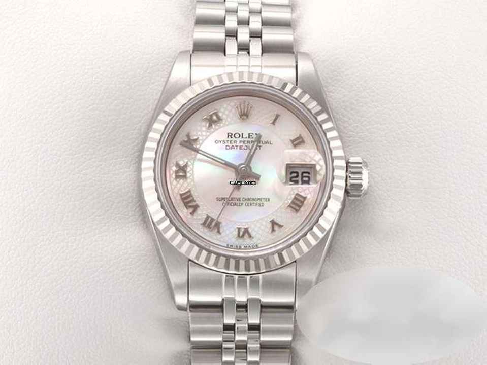  Rolex Lady-Datejust Edelstahl Weissgold 750 2003 Perlmutt Automatik Stahl Stainless Steel 18kt White Gold Jubilé-band Chronometer Oyster 