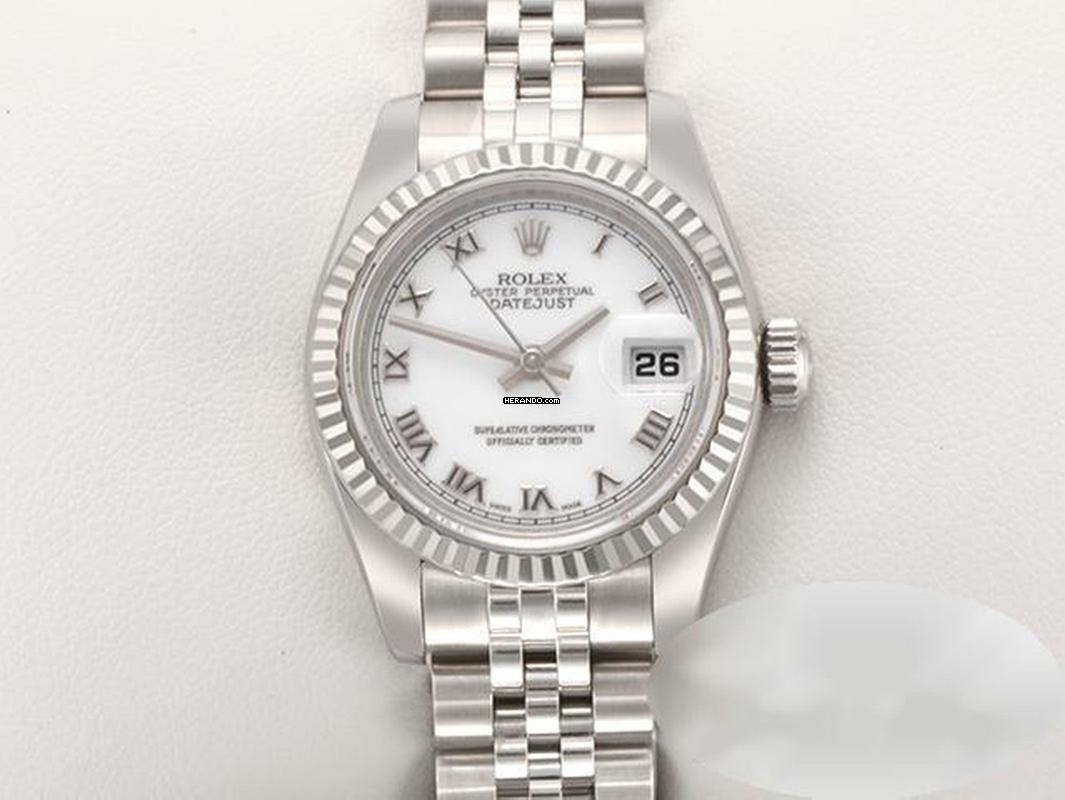 Rolex Lady-Datejust Stahl Weissgold 750 179174 2008 Automatik Stainless Steel 18kt White Gold Chronometer Oyster Jubilé-band