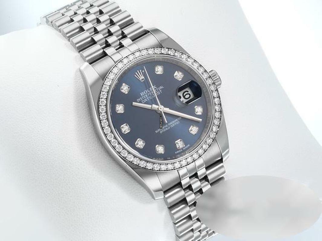 Thumbnail von Rolex Datejust 36 36mm 116244 2017 Stahl Weissgold 750 Diamanten Automatik Stainless Steel 18kt White Gold Jubilé-band Chronometer Oyster Blue Dial