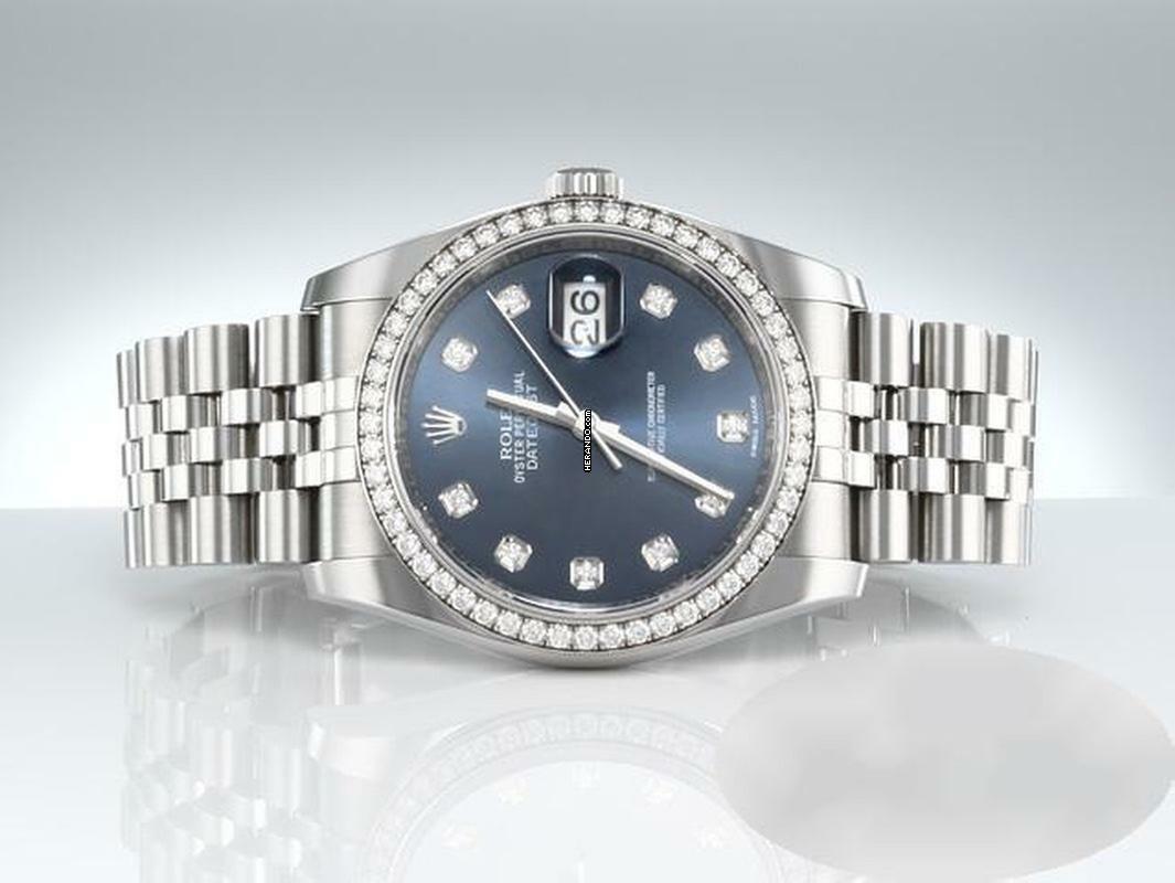 Thumbnail von Rolex Datejust 36 36mm 116244 2017 Stahl Weissgold 750 Diamanten Automatik Stainless Steel 18kt White Gold Jubilé-band Chronometer Oyster Blue Dial