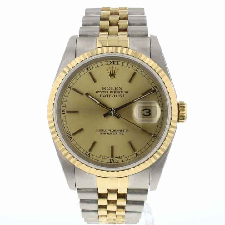  Rolex Datejust 36 Steel/Gold Champagne Dial 