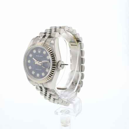  Rolex Lady-Datejust 26 Steel Jubilee Blue Logo Diamond Dial 