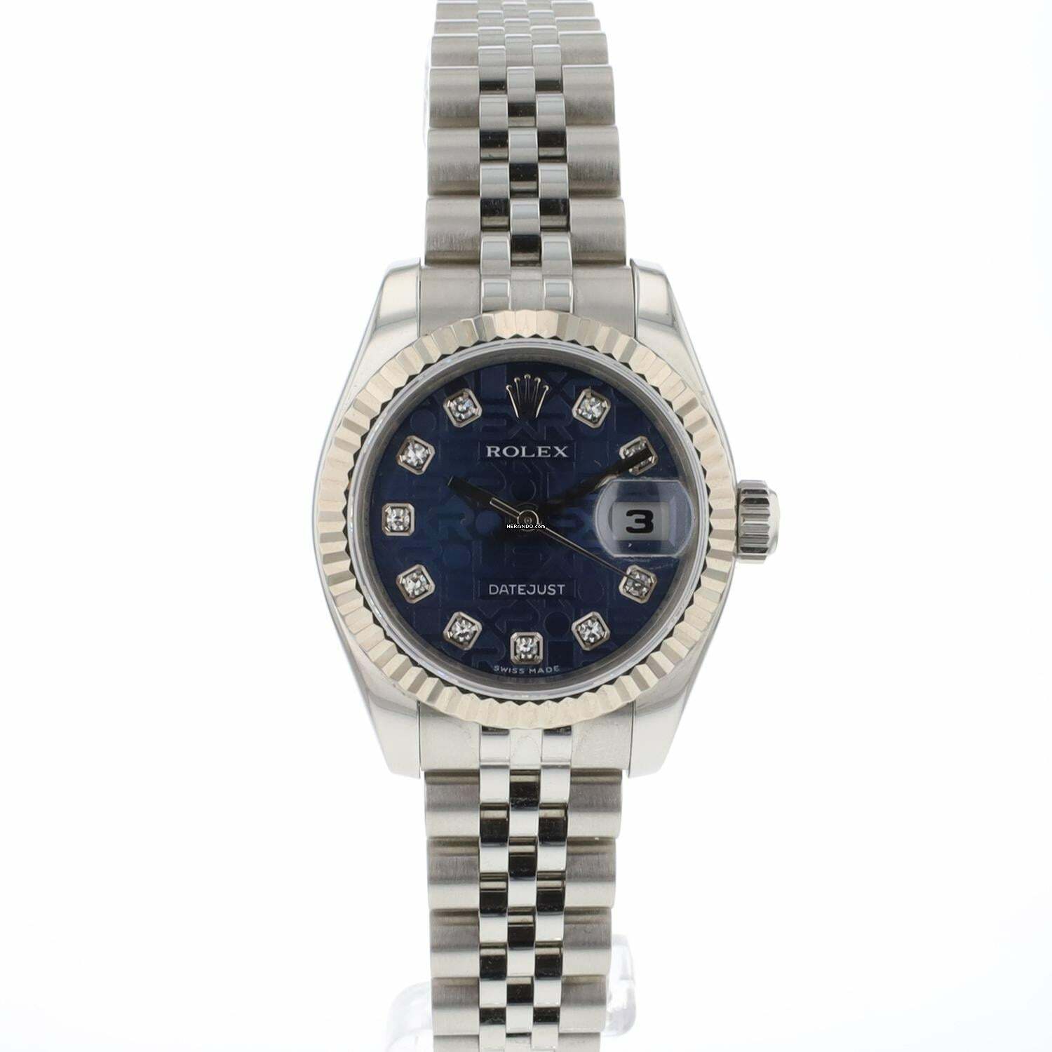 Thumbnail von Rolex Lady-Datejust 26 Steel Jubilee Blue Logo Diamond Dial