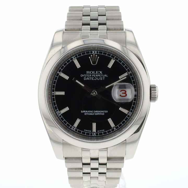  Rolex Datejust 36 Black Roulette Dial 
