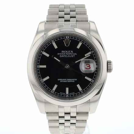  Rolex Datejust 36 Black Roulette Dial 