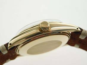 Thumbnail von Rolex Oyster Perpetual 34 Herrenuhr / Mid Size massiv 18 Kt Gelbgold 34 mm v 1969 im Top Zustand