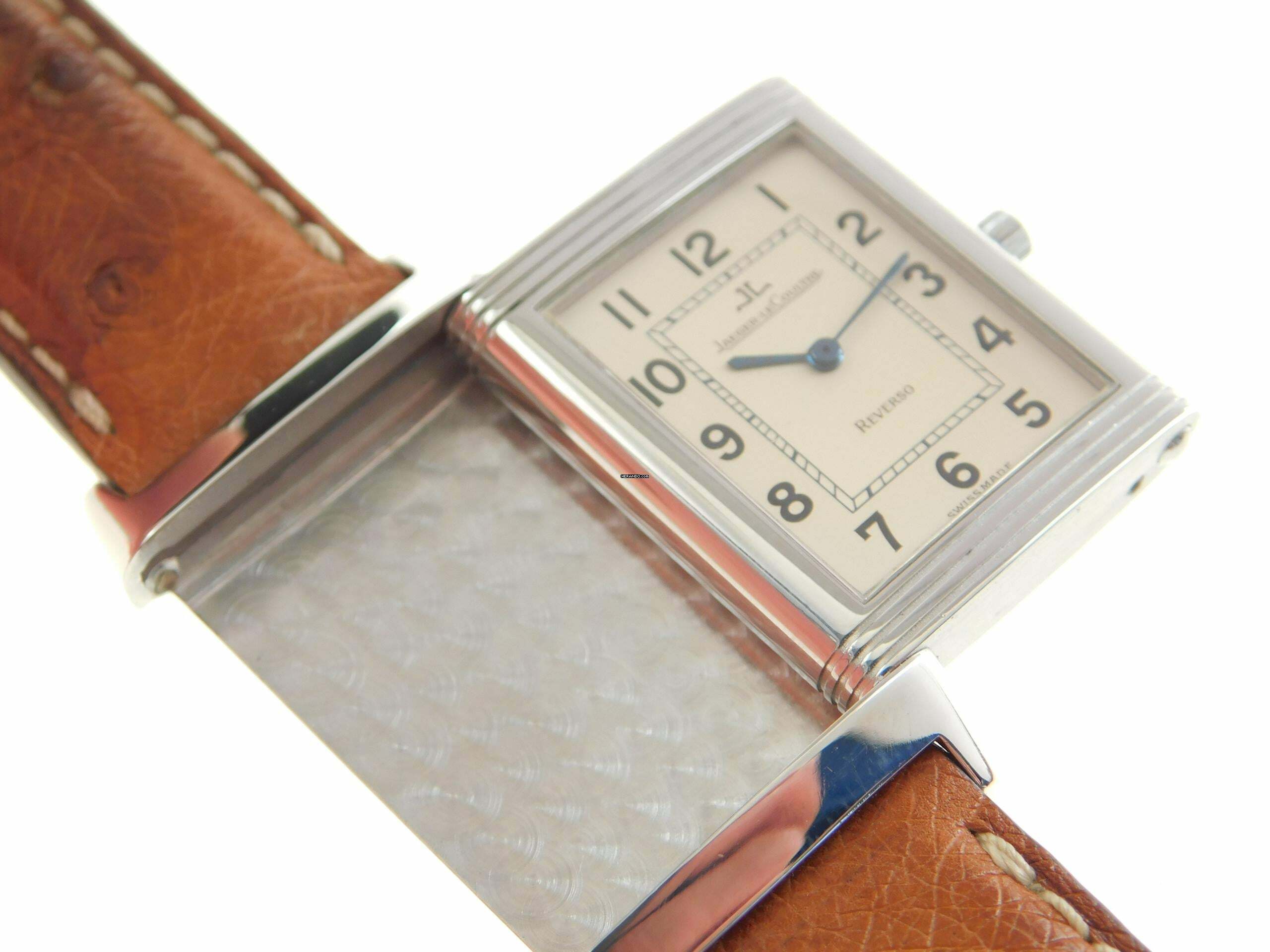 Thumbnail von Jaeger-LeCoultre Reverso Classique Classic im sehr guten Zustand mit original Straussenband Classic Modell 23 x 38 mm