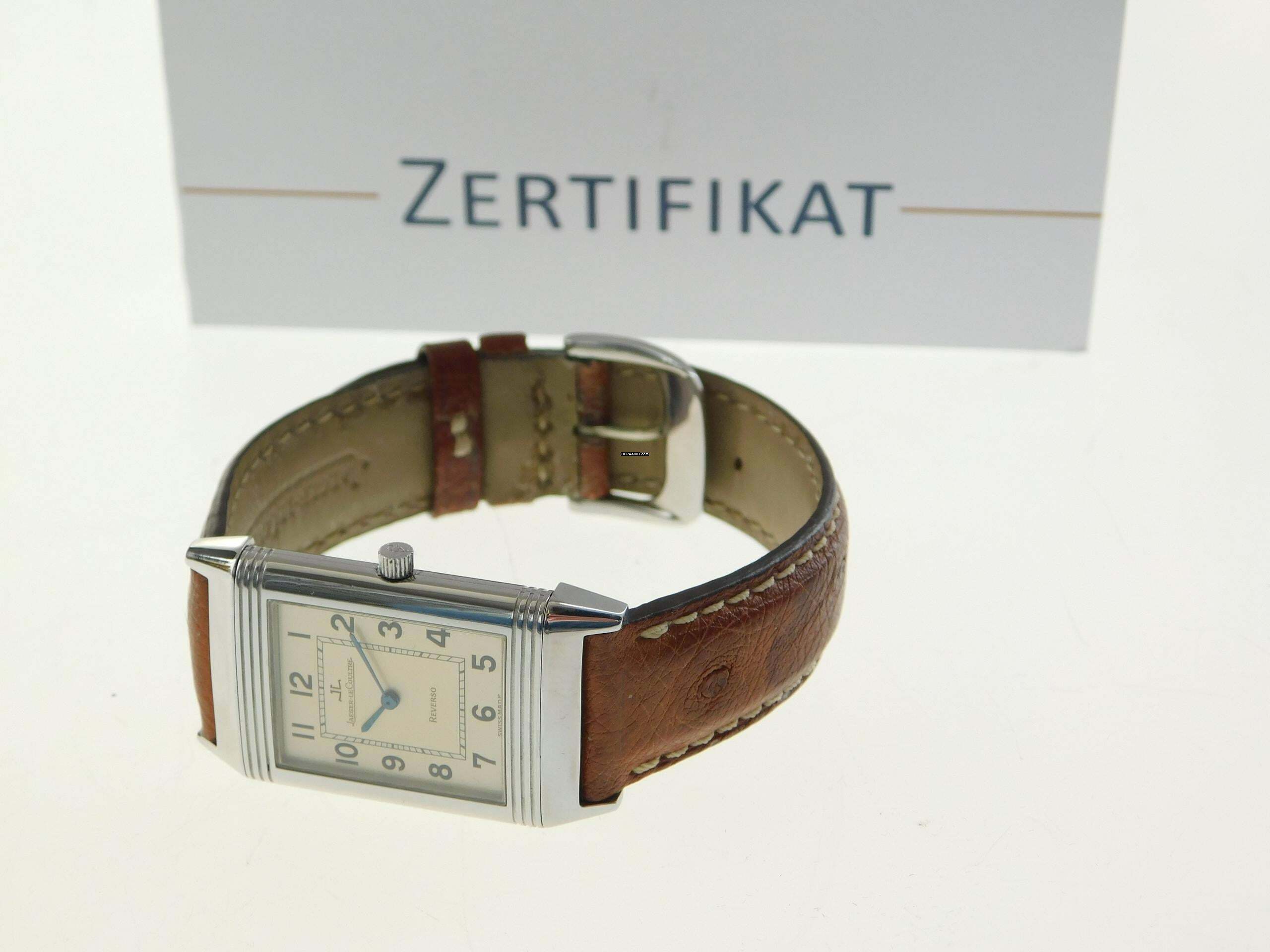 Thumbnail von Jaeger-LeCoultre Reverso Classique Classic im sehr guten Zustand mit original Straussenband Classic Modell 23 x 38 mm