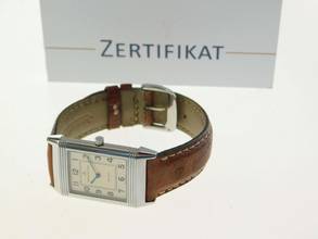Thumbnail von Jaeger-LeCoultre Reverso Classique Classic im sehr guten Zustand mit original Straussenband Classic Modell 23 x 38 mm