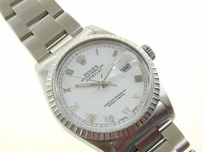 Thumbnail von Rolex Datejust 36 Stahl 36 mm Stella Dial römisch T Swiss Made T v 1987 im Top Zustand R Serie seltenes Stella Zifferblatt