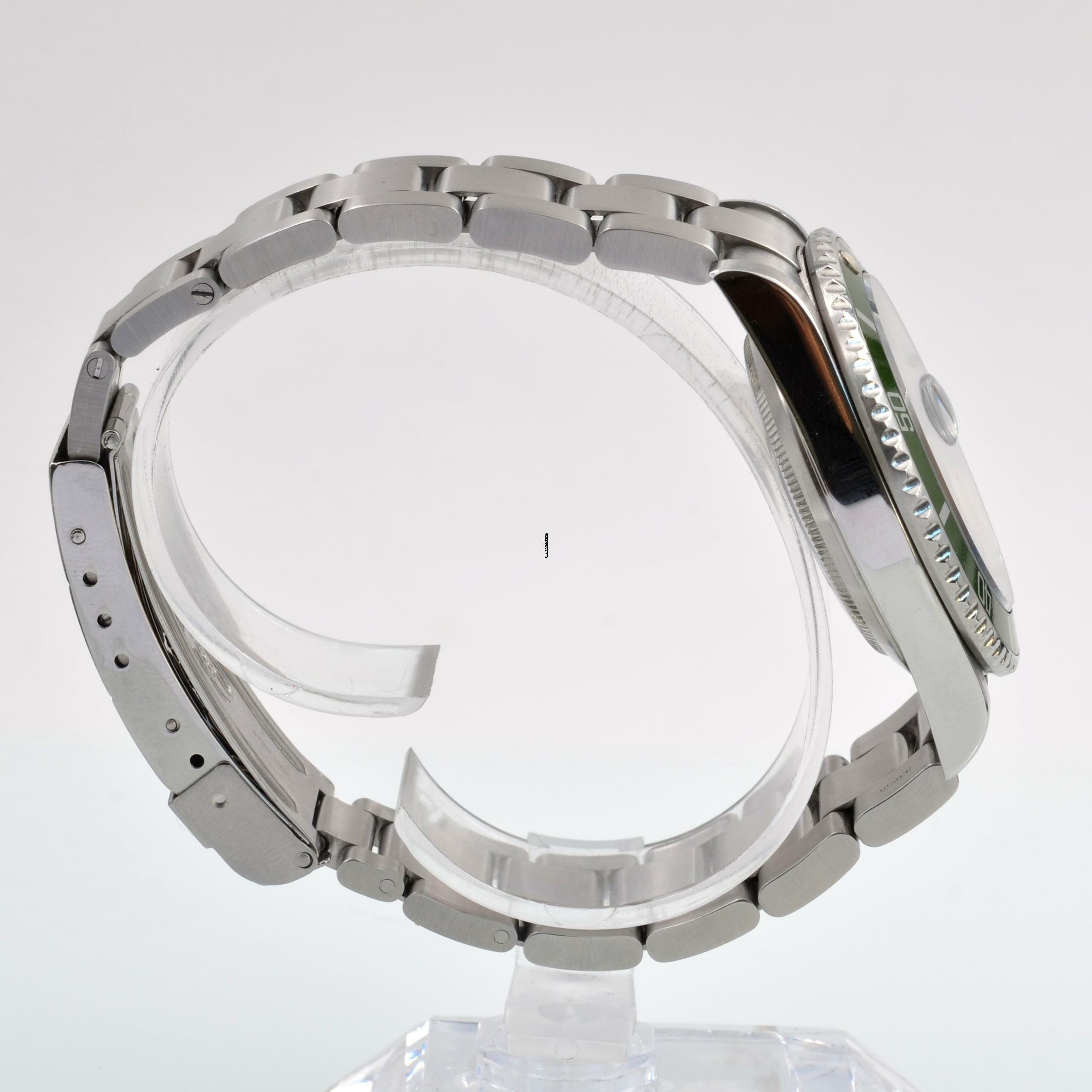 Thumbnail von Rolex Submariner Date 16610LV MK1 Kermit Fat Four bezel Full Set 2003