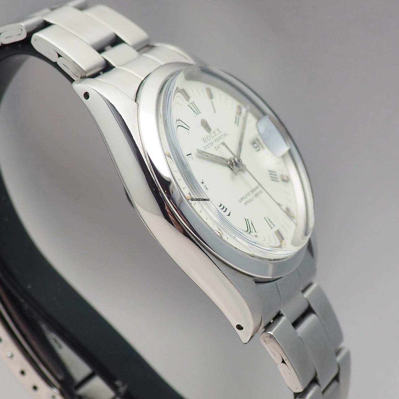 Thumbnail von Rolex Oyster Perpetual Date 1500 white roman T-swiss dial Stahl/Oyster Stahlband